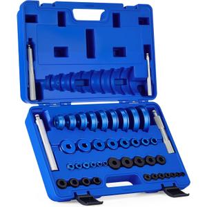 Orion Motor Tech Bearing Press Kit, 43pc Bearing Race and Seal Driver Set, Seal Installer Kit with 23 Metric & 16 SAE Adapters, Bushing Driver Set with 4 Handles for Bearing Installation