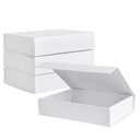 Purple Q Crafts White Hard Gift Box with Magnetic Closure Lid 7 inch x 5 inch x 1.6 inch Rectangle Small Boxes For Gifts With White Glossy Finish (5 Boxes), 1 Count (Pack of 5)
