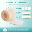 Hydrocolloid Roll for Wound Care,Hydrocolloid Patch Bandages with Self-Adhesive,Grade Hydrocolloid Roll with Self-Adhesive, Ultra Absorbent, Flexible & Waterproof (2in x 12ft) (2PCS)