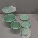 BUYMAX Plant Pot –4”+5”+6” inch Ceramic Pots for Plants with Drainage Holes and Ceramic Tray - Gardening Home Desktop Office Windowsill Decoration Gift Set 3 - (Mint Green)