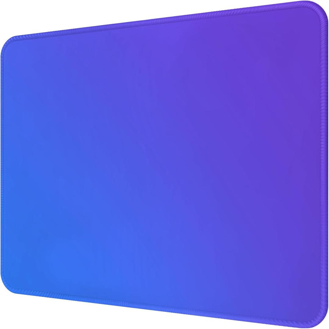 2 x Premium Mouse Pad with Stitched Edges  10.2 x 8.3 in | Smooth, Washable Mat with Non-Slip Base | Personalized Cute MousePads for Laptop, Computer, Office, Home (Blue-Purple Gradient)