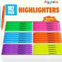 Aigybobo 192 Pack Highlighters in 6 Assorted Colors, Chisel Tip Dry-Quickly Highlighters Bulk, No Bleed Highlighter Markers for Kids Adults, Classroom Teachers Must Haves, School Office Supplies
