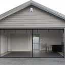Garage Door Screen - 2 Car 18x7Ft Magnetic Closure Heavy Duty Weighted Bottom Screen Self Sealing Fiberglass Mesh Retractable Net - Easy Assembly & Pass-Through(Black)