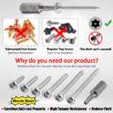Hilitchi 210 Pcs #6 Stainless Steel Button Head Torx Sheet Metal Screws Silver Security Anti-Theft Tamper Proof Screws Assortment Kit with Screwdriver Bit T15 (#6 x 1/2" ~ #6 x 1-1/2")