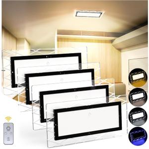 BlueFire 1800LM Bright LED RV Light InteriorDC12-30V Upgraded Brightness RV Ceiling Dome Lights, Dimmable Fixture with 4 Color Temperature for RV Camper Van Motorhome Boat Trailers (Large - 4 Pack)