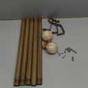 Wood Curtain Rods for Windows: 1 Inch Diameter Adjustable Drapery Rods 48" to 86", Decorative Window Curtain Rods with Imitation Wood Grain Leaf Pattern Finials,Heavy Duty Single Curtain Rods for (48"-86"|1 PACK, Brown)