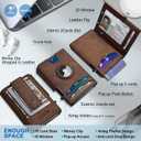 miyozi Airtag Wallet for Men,with Money Clip 10 Cards Metal Case Smart Slim Pop Up Credit Card Holder Flip with Magnetic Closure RFID Blocking wallet with Gift Box