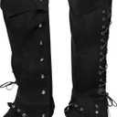 Pirate & Viking Medieval Guard Armor Faux Leather Steampunk Renaissance Boot Covers for Halloween Costumes