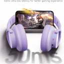 Picun B8 Headphones Wireless Bluetooth, 120H Bluetooth Headphone Over Ear with 3EQ Music Modes, Hands-Free Calls, Deep Bass Headphones for Travel Home Office Cellphone PC (Purple)