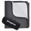 KingCamp Outdoor Blanket Waterproof Stadium Blanket Beach Blanket Sandproof Cold Weather Camping Insulated Blanket for Outdoor Picnic Grass Park Concert Sports Machine Washable Fleece, 75x25 in