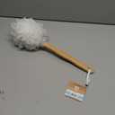 Bath Brush Long Handle for Shower, Loofah on a Stick, Soft Mesh Loofah for Skin Exfoliating, Shower Brush for Men and Women, White