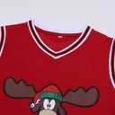 YWIES Griswold #00 Movie Christmas Basketball Jerseys Stitched Letters and Numbers S-XXXL (Red, XL)