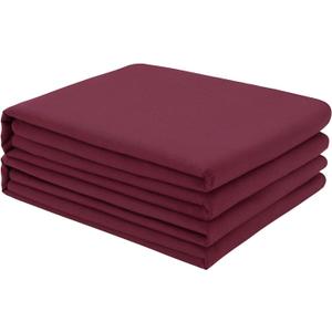 FreshCulture King Flat Sheets Only 2 Pack - Hotel Quality Flat Bed Sheets - Brushed Microfiber - Ultra Soft & Breathable - Wrinkle-Free - Easy Care - Flat Sheets Only King Size (Burgundy)