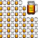 12 Pcs Mini Mason Jar with Handles,1.7oz/50ml,Premium Shot Glasses with Leakproof Lids for Drink,Dessert,Condiments,Jams,Candle,Craft (12)