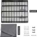 PETIME Foldable Metal Dog Exercise Pen/Pet Puppy Playpen Kennels Yard Fence Indoor/Outdoor 8 Panel 24" W x 36" H with Bottom Pad (with Bottom pad, 8 Panels 36" H)