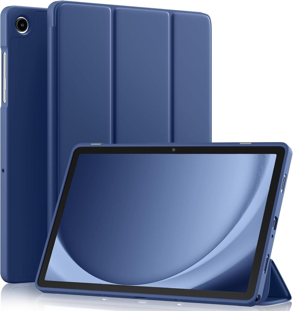 Akkerds Compatible with Galaxy Tab A11 Plus 11" 2026/ A9 Plus Case 11 Inch 2023, Slim Soft TPU Protective Cover with Trifold Stand & Auto Wake/Sleep for Galaxy A11+/ A9+ 5G Tablet Case, NavyBlue