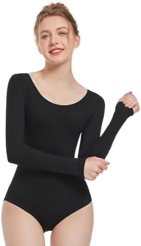 Spoxiyue Women's Team Basic Short Sleeve Leotard for ballet Adult Gymnastics Bodysuit dance clothing. Medium