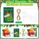Syhood 50 Set Christmas Dumpster Fire Hanging Ornament with Everything is Fine Card Emotional Dumpster Fire Christmas Tree Decor Funny Employee Appreciation Gifts for Team Coworker Nurse, 10 Styles