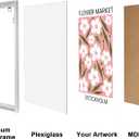 24x36 Poster Frames, Plexiglass, Silver Aluminum Snap Frame, Front-loading Frame for Wall (1PCS)