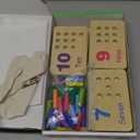TOOKYLAND Peg Board Toddler Toys, Counting Wooden Toys with 55 Pegs, Wooden Math Manipulatives,Montessori Math and Numbers for Kids & Kindergarten Learning Activities