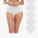 Molasus Women's Cotton Underwear High Waisted Full Coverage Ladies Panties (Regular & Plus Size) 5 XL