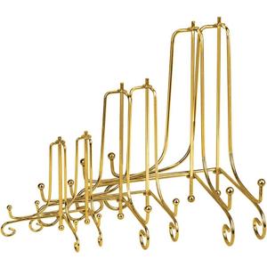 LIONWEI LIONWELI 6 Pack Iron Display Stand,Gold Iron Easel Plate Holder Stand for Displaying Pictures, Plates, Books and Arts (4, 6, 8 inch)
