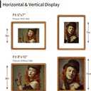 8x10 Picture Frame Natural Teak Wood with Mat for 5x7, Original Natural Solid Wood 8 by 10 Photo Frames with Tempered Glass Cover for Wall and Tabletop Display