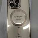 Misea Magnetic for iPhone 15 Pro Case [Never Yellowing] [Military Grade Drop Protection] Full Camera Lens Protector Soft Clear Phone Case for Women Girls, Titanium Natural