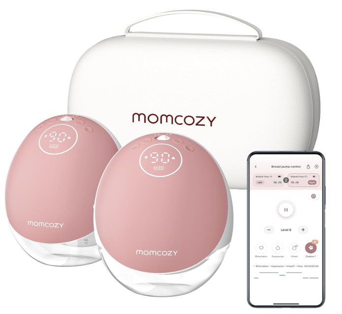 Momcozy M9 Wearable Pump: App-Enabled, Multi-Modes & 15 Levels Personalized Pumping for The Modern Mom