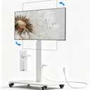 Swivel Rolling TV Stand with Power Outlet for 30-80 inch TVs up to 110 lbs