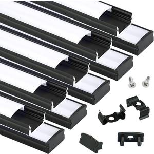 Led strip aluminum channel kit with diffuser 19 inch long, 5 pcs