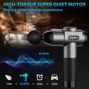 TOLOCO Massage Gun, Deep Tissue Back Massage for Athletes for Pain Relief, Percussion Massager with 10 Massages Heads & Silent Brushless Motor, Mothers Day Gifts, Grey