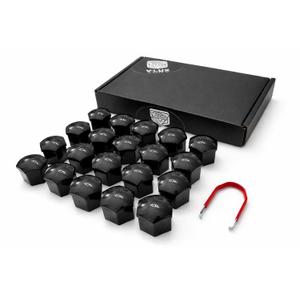 for Jeep Wrangler and Gladitor (Including 4XE) Lug Nut Covers - 20 Glossy Black Wheel Nut Caps