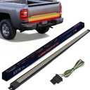 Nilight Truck Tailgate Light Strip 48" Aluminum Frame Triple Row 780 LED Strip with Red Running Brake Lights White Reverse Amber Sequential Turn Signals Strobe Lights 