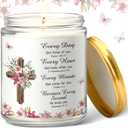 Frienda Christian Prayer Candle Gift Religious Lavender Scented Candle Inspirational Christian Gift for Women Sister Teacher Coworker (Bible)