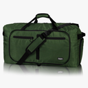 Fmeida 65L Duffle Bag with Shoes Compartment, Foldable Travel Duffel Bags for Men Women, Large Packable Travel Bag Water Repellent & Tear Resistant (Green)