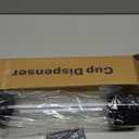 Samhe Medium Pull Type Cup Dispenser, Paste or Screw Plate Mountable Cups Holder, Fits 5oz - 7oz Cone or Flat Bottom Cups, 16” Tube Length, Mounting Water Dispenser Cooler or Wall (Medium, Black)