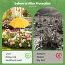 Sturdy Plant Shade Umbrella to Protect Plants from Harsh Sun, 3 Pack Adjustable Height Sun Protection for Potted Plants, More Stable Support Design, Rust-Resistant Colorful Garden Umbrella, 23.6"
