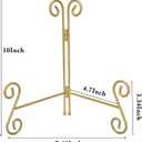 Plate Stand 10 Inch Gold Display Plate Holder, Collapsible Iron Plate Stands for Display, Folding Display Easel for Photo, Pictures, Decorative Plate and Artwork (10-Inch, 2-Pack)
