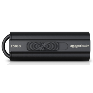 Amazon Basics 256 GB Ultra Fast USB 3.1 High Capacity Flash Drive for Data Transfer and Storage, Black
