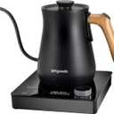 Electric Gooseneck Kettle  Precise Temperature Control, 1200W Fast Boil, Keep Warm Feature, Ideal for Pour-Over Coffee and Tea, 27oz Stainless Steel Interior