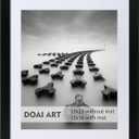 DOAI ART 12x16 Frame Black with Mat or 17x23 Picture Frame without Mat - Poster frame with Polished Plexiglass for Wall Vertically or Horizontally Display - Wall Mounting Hardware Included