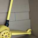 Yellow Mini 3 Wheel Scooter for Kids Lean-to-Steer with LED Light-Up Wheels, Adjustable Handlebar, Wide Anti-Slip Deck, Smooth PU Wheels, Rear Foot Brake Toddler Scooter for Ages 2+