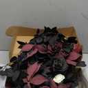 Ling's Moment 5FT Black Burgundy Artificial Flower Garland Fake Rose Leaves Floral Garland Arch Flowers Vine for Wedding Party Backdrop Decor Mantel Home Table Centerpieces Wall Decorations