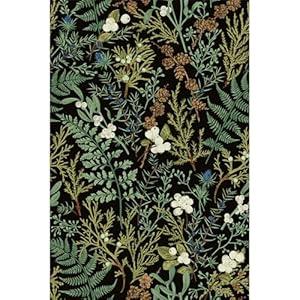 Amiya Black Fern Contact Paper Botanical Forest Wallpaper Peel and Stick Vintage Floral Shelf Liner Self Adhesive Removable Floral for Home Decor17.3”X120”