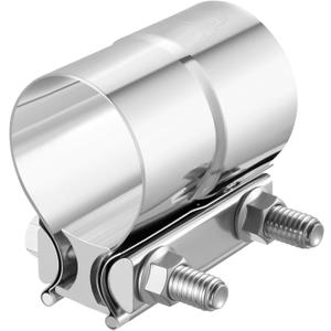 EVIL ENERGY 2'' Exhaust Clamp,Lap Joint Band Clamp Stainless Steel for Pipes,Mufflers,Catalytic Converters (1PCS, 2.0 inch)