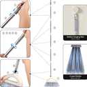 Angle Broom for Hardwood Floors - Soft Bristled Indoor & Kitchen Broom (Light Pink)