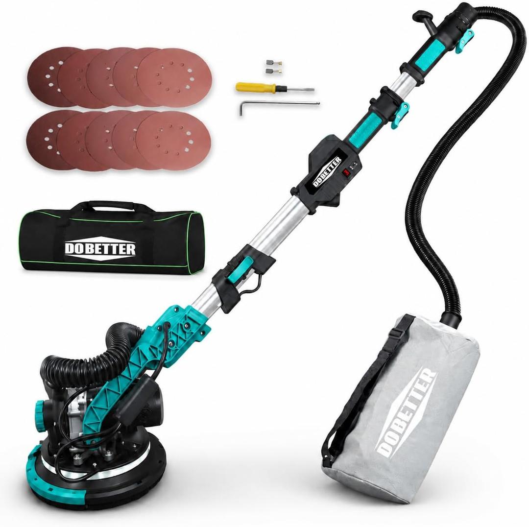 9LB Drywall Sander with Vacuum Dust Collection for Ceiling Removal