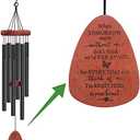 Memgift Memorial Wind Chimes for Outside – Sympathy Gift for Loss of Loved One, Outdoor Keepsake in Memory of Dad or Mom