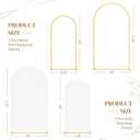 Toolterritary Metal Arch Backdrop Stand and Cover Set of 2, Sturdy 7.2FT, 6FT Party Backdrop Set, Wedding Arch Frame and Cover Set for Birthday, Baby Shower,Christmas, Anniversary